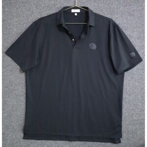 Peter Millar Shirt Men Large Black Summer Comfort Polo Daily Golf Athleisure EUC